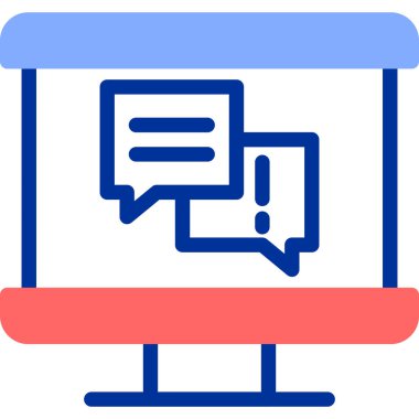 Konuş. Web simgesi basit illüstrasyon