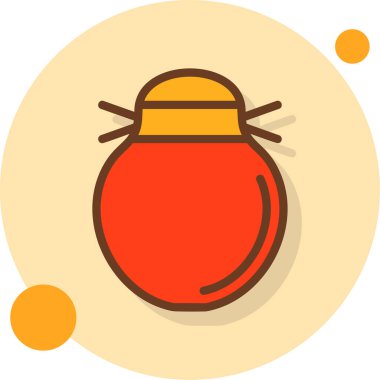 Kırmızı bir balonun karikatür simgesinin vektör çizimi