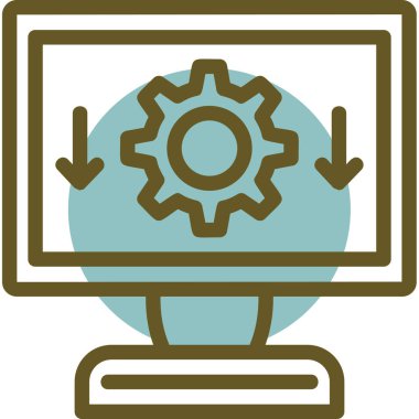 Bilgisayar. vektör simgesi basit resimleme