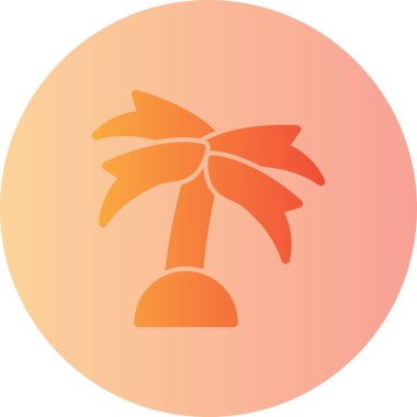 Palmiye ağacı. Web simgesi basit illüstrasyon