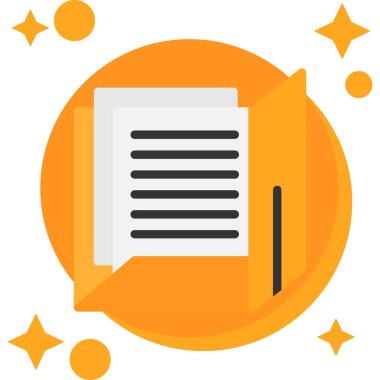 Belge. Web simgesi basit illüstrasyon