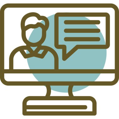 çevrimiçi sohbet vektörü simgesi