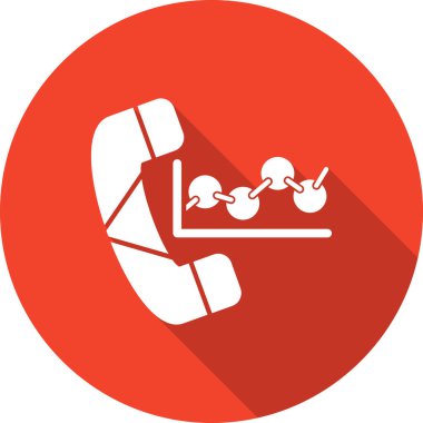 Bir telefon arama simgesinin vektör çizimi