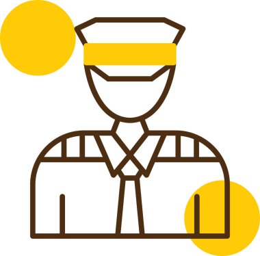 Asker. Web simgesi basit illüstrasyon