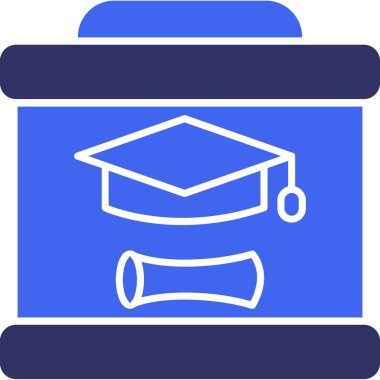 mezuniyet kapsülü vektör illüstrasyonu