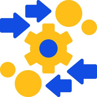 Düz stil dişli dişli simgesi