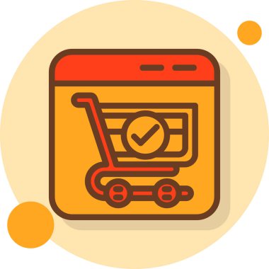 Sepet ikonu vektör illüstrasyonu