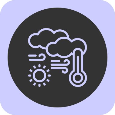 iklim bulutu tahmin simgesi ana hat biçiminde