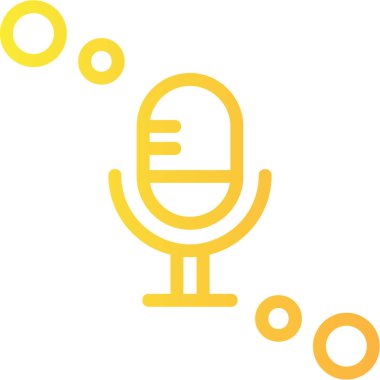 Mikrofon. Web simgesi basit illüstrasyon