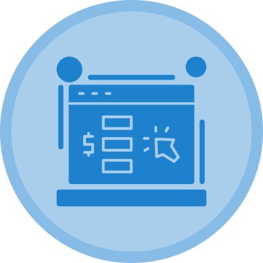 Para simgesi, basit vektör çizim