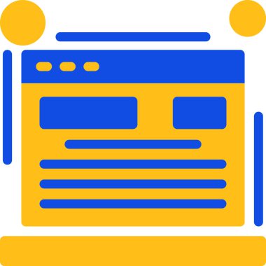 bilgisayar web simgesi, basit vektör illüstrasyonu