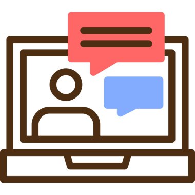 Sohbet mesajı vektör illüstrasyonu