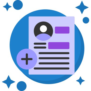 İş belgesi. Web simgesi basit illüstrasyon