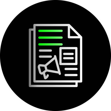 Bir rapor dosya simgesinin vektör illüstrasyonu