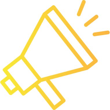 megafon ikonu. Vektör illüstrasyonu