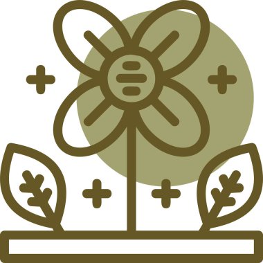 Çiçek. Web simgesi basit illüstrasyon