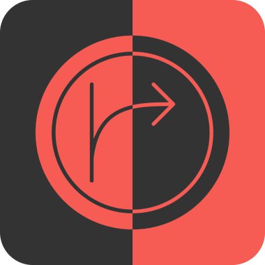 Çemberdeki okun vektör simgesi