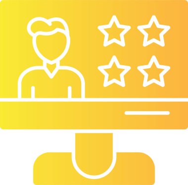 Reyting. Web simgesi basit illüstrasyon