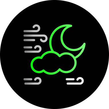 Ay simgesi, vektör illüstrasyonu