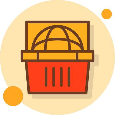 Sepet simgesi, vektör illüstrasyonu