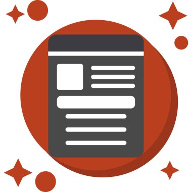 gazete simgesi, vektör illüstrasyonu