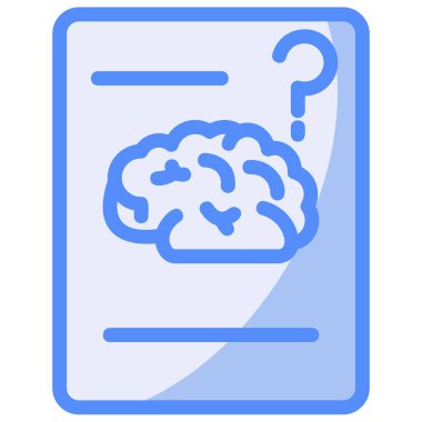 Beyin simgesinin vektör illüstrasyonu