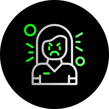 Yüz simgesi olan kadın, taslak biçimi