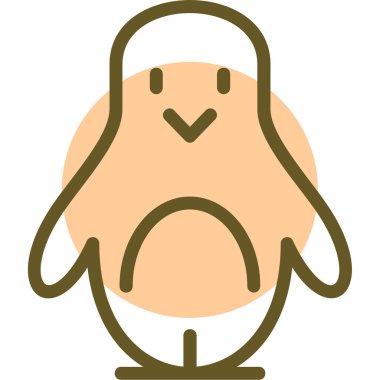 üzgün tavuk, illüstrasyon, vektör, beyaz arka planda.