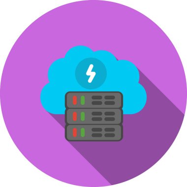 Veri bulut vektör simgesi.