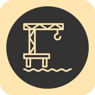 Vinç simgesi, illüstrasyon, vektör