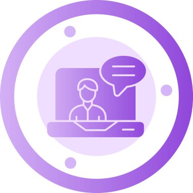 Dizüstü bilgisayar simgesi vektör çizimi