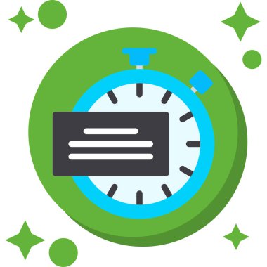 Saat simgesi vektör illüstrasyonu