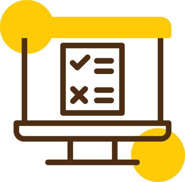 Tahta kontrol simgesi ile doldurulmuş dış hat biçimi