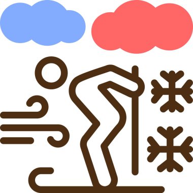 Soğuk kar kış ikonu