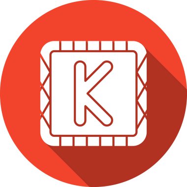 K harfi logo tasarım şablonu elementleri