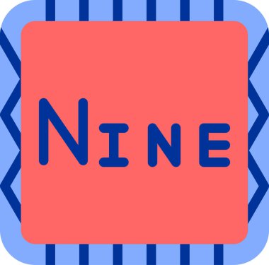 9 9 simge vektör illüstrasyonu