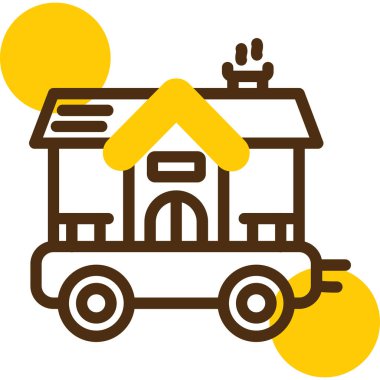 Bir araba simgesinin vektör illüstrasyonu