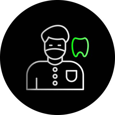 Bir adam ve maskenin vektör çizimi