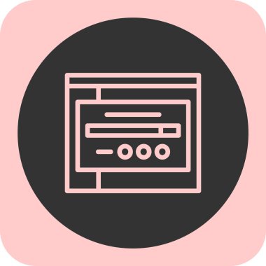 Tarayıcı web tarayıcı simgesi doldurulmuş ana hatlar biçiminde