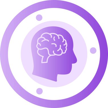 beyin ikonu vektör illüstrasyonu