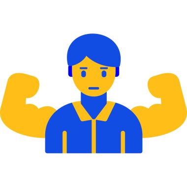 erkek güçlü güç simgesi, özet biçimi