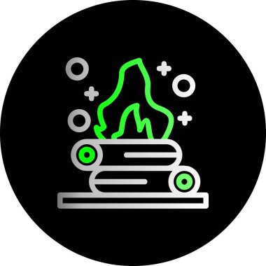 campfire icon, vector illustration