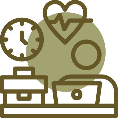 Alarm saati aşk simgesi - ana hatlar biçiminde