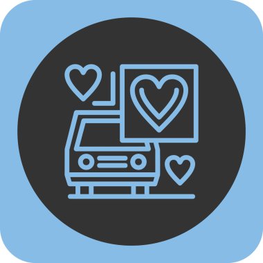 Bir aşk simgesinin vektör illüstrasyonu