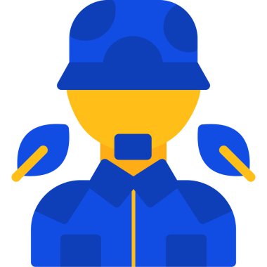 Polis. Web simgesi basit illüstrasyon