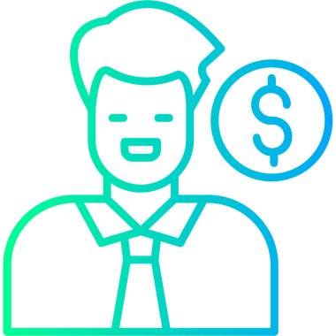 Para için. Web simgesi basit illüstrasyon