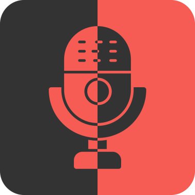 Mikrofon. Web simgesi vektör illüstrasyonu