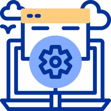 bilgisayar veri simgesi, basit vektör illüstrasyon tasarımı