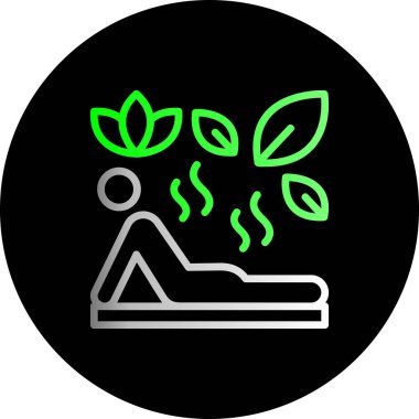 Bir spa simgesi, vektör illüstrasyonu