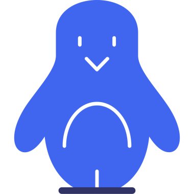 hüzünlü karikatür pengueni, vektör çizimi